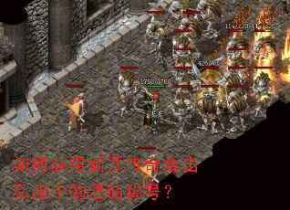 如何获得新开传奇合击私服中的酒仙称号? 如何获得新开传奇合击私服中的酒仙称号?