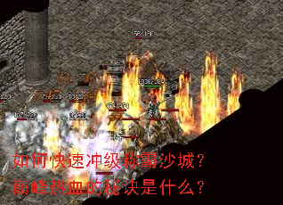 如何快速冲级称霸沙城?巅峰热血的秘诀是什么? 如何快速冲级称霸沙城?巅峰热血的秘诀是什么?