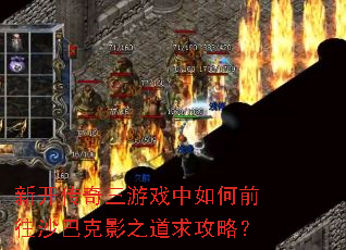 新开传奇三游戏中如何前往沙巴克影之道求攻略? 新开传奇三游戏中如何前往沙巴克影之道求攻略?
