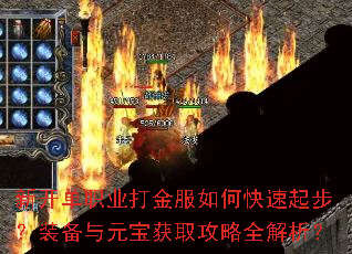 新开单职业打金服如何快速起步?装备与元宝获取攻略全解析? 新开单职业打金服如何快速起步?装备与元宝获取攻略全解析?