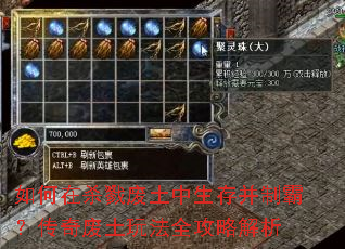 如何在杀戮废土中生存并制霸?传奇废土玩法全攻略解析 如何在杀戮废土中生存并制霸?传奇废土玩法全攻略解析