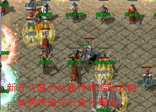 新开仿盛大私服传奇游戏攻略,如何快速提升角色等级? 新开仿盛大私服传奇游戏攻略,如何快速提升角色等级?