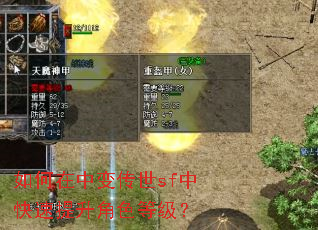 如何在中变传世sf中快速提升角色等级? 如何在中变传世sf中快速提升角色等级?